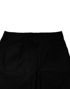 Dolce & Gabbana Black Cotton Stretch Mid Waist Bermuda Shorts - Eljoys Fashion 