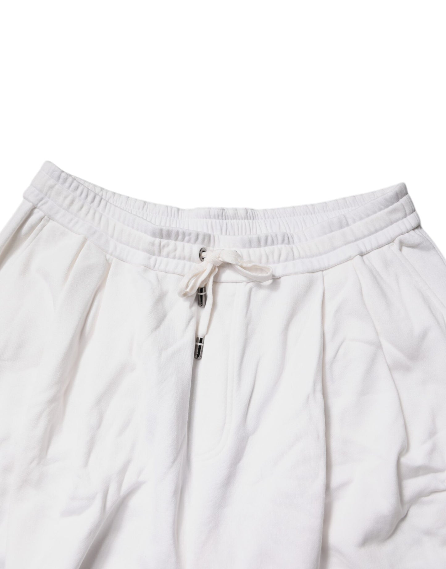 Dolce & Gabbana White Cotton Cargo Bermuda Sweatshorts Shorts Dolce & Gabbana