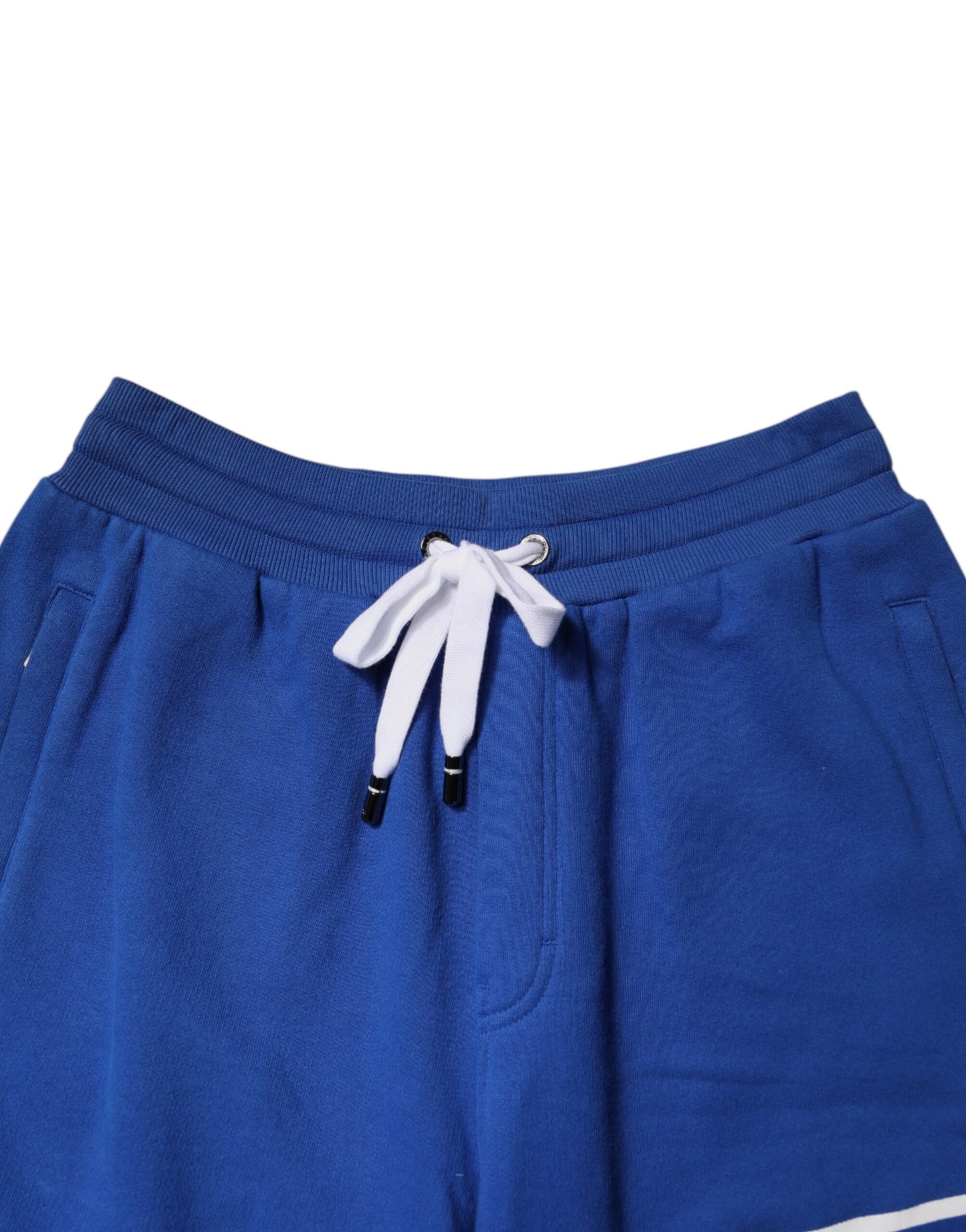 Dolce & Gabbana Blue Logo Cotton Bermuda Sweatshorts Shorts Dolce & Gabbana