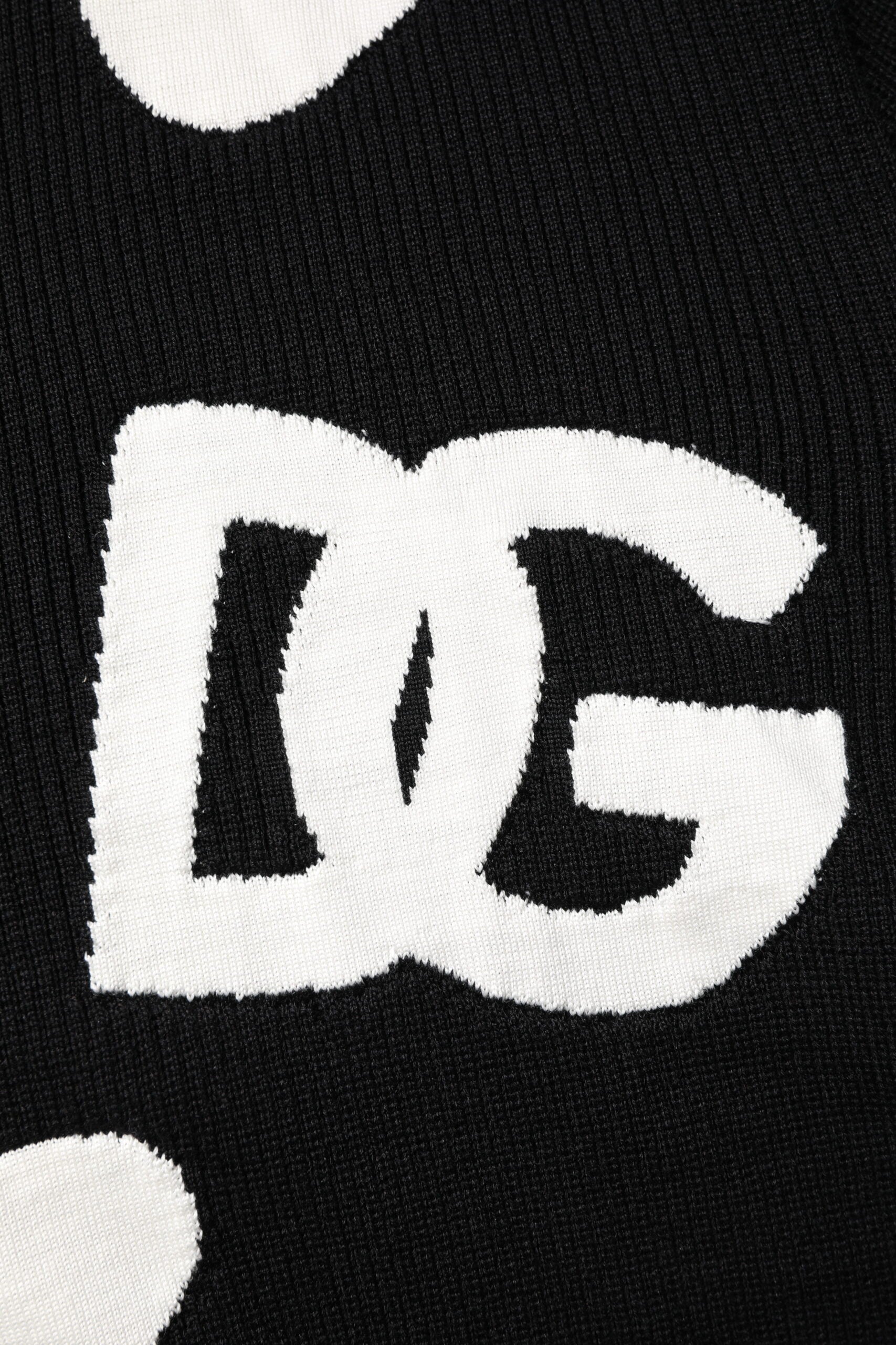 Dolce & Gabbana Black Hearts Silk Crew Neck Pullover Sweater Dolce & Gabbana