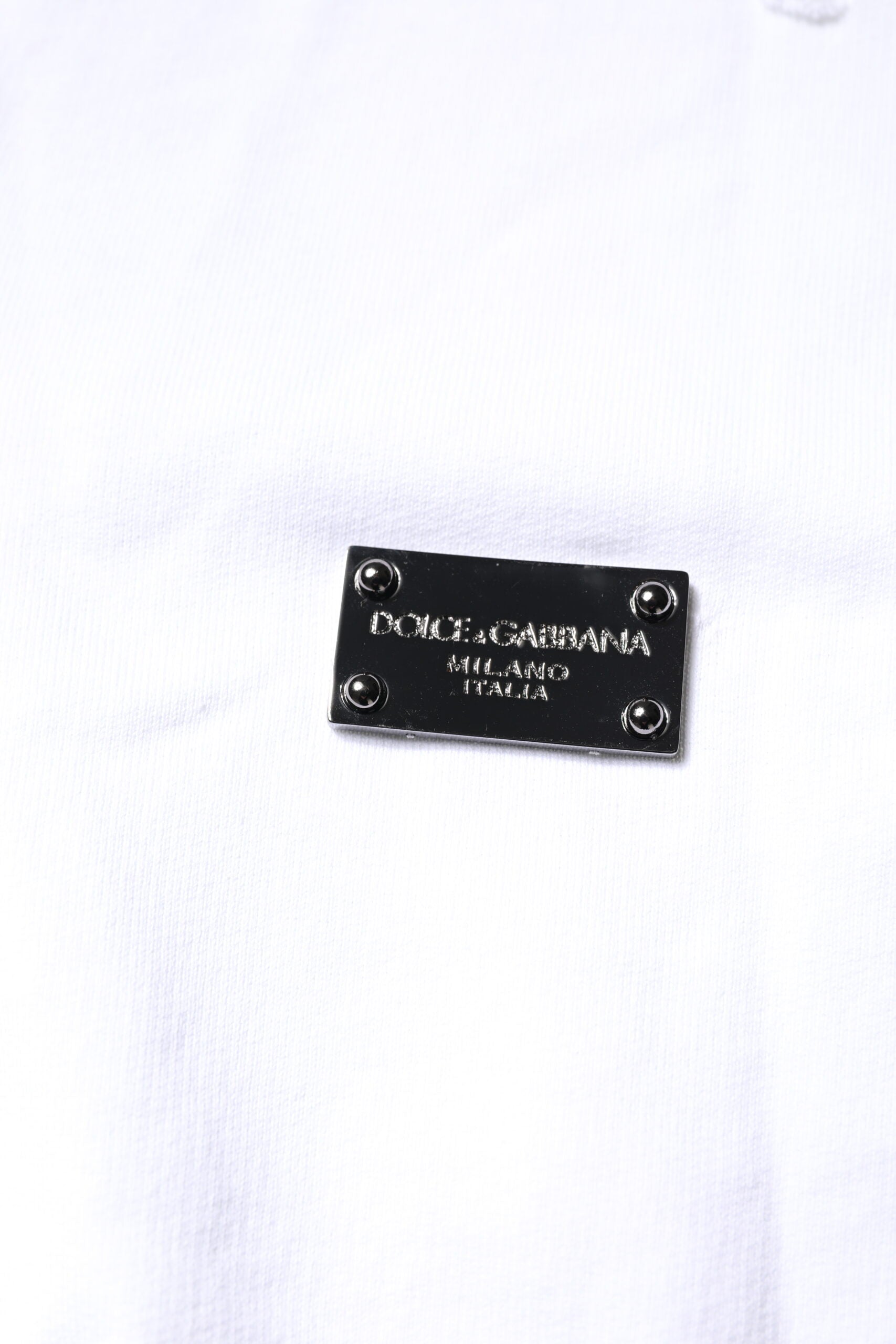Dolce & Gabbana White Cotton Men Pullover Sweatshirt Sweater Dolce & Gabbana