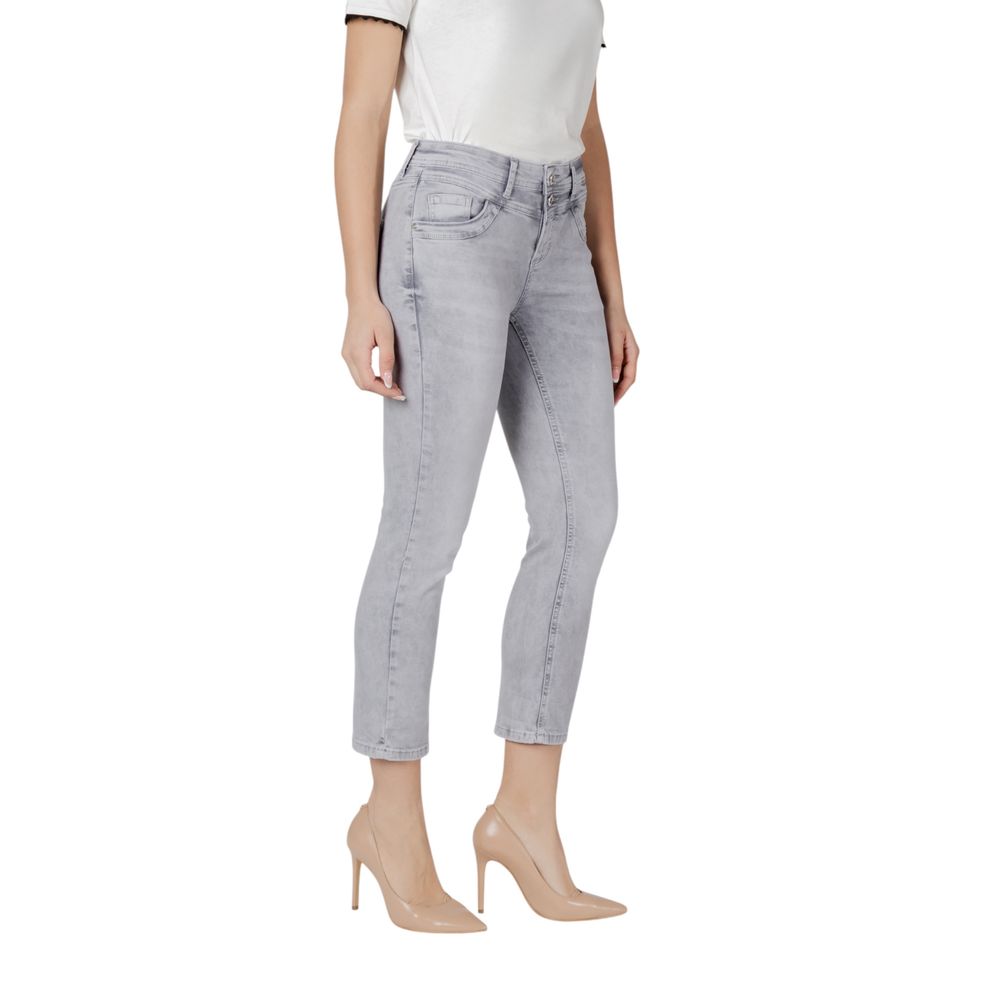 Street One Gray Cotton Slim Fit Jean Street One