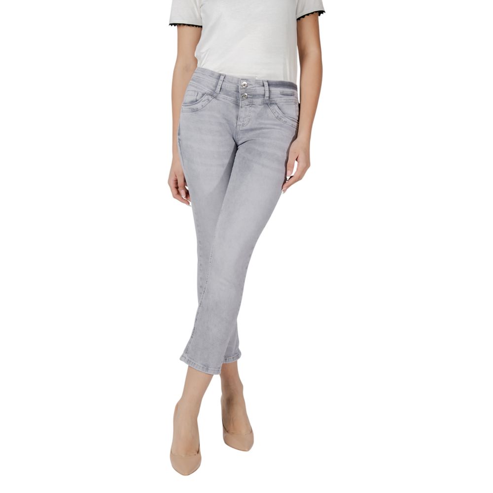 Street One Gray Cotton Slim Fit Jean Street One