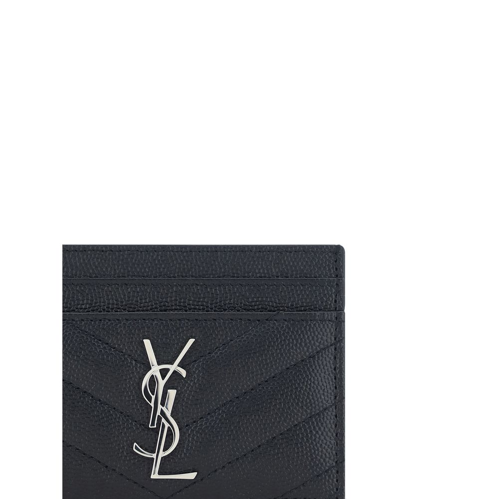 Saint Laurent Black Leather Card Holder Saint Laurent