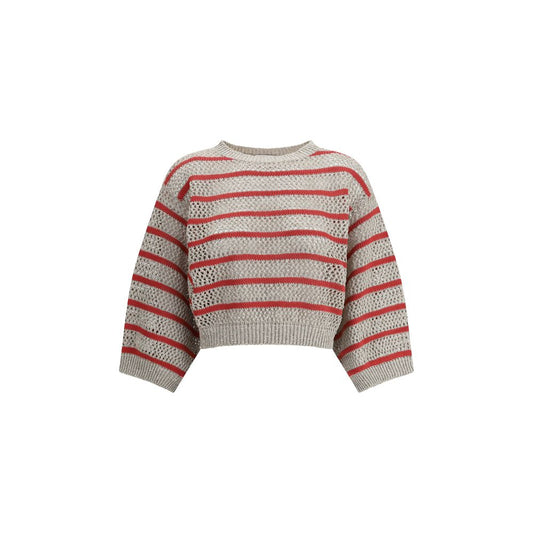 Brunello Cucinelli Sweater in perforated knit Brunello Cucinelli