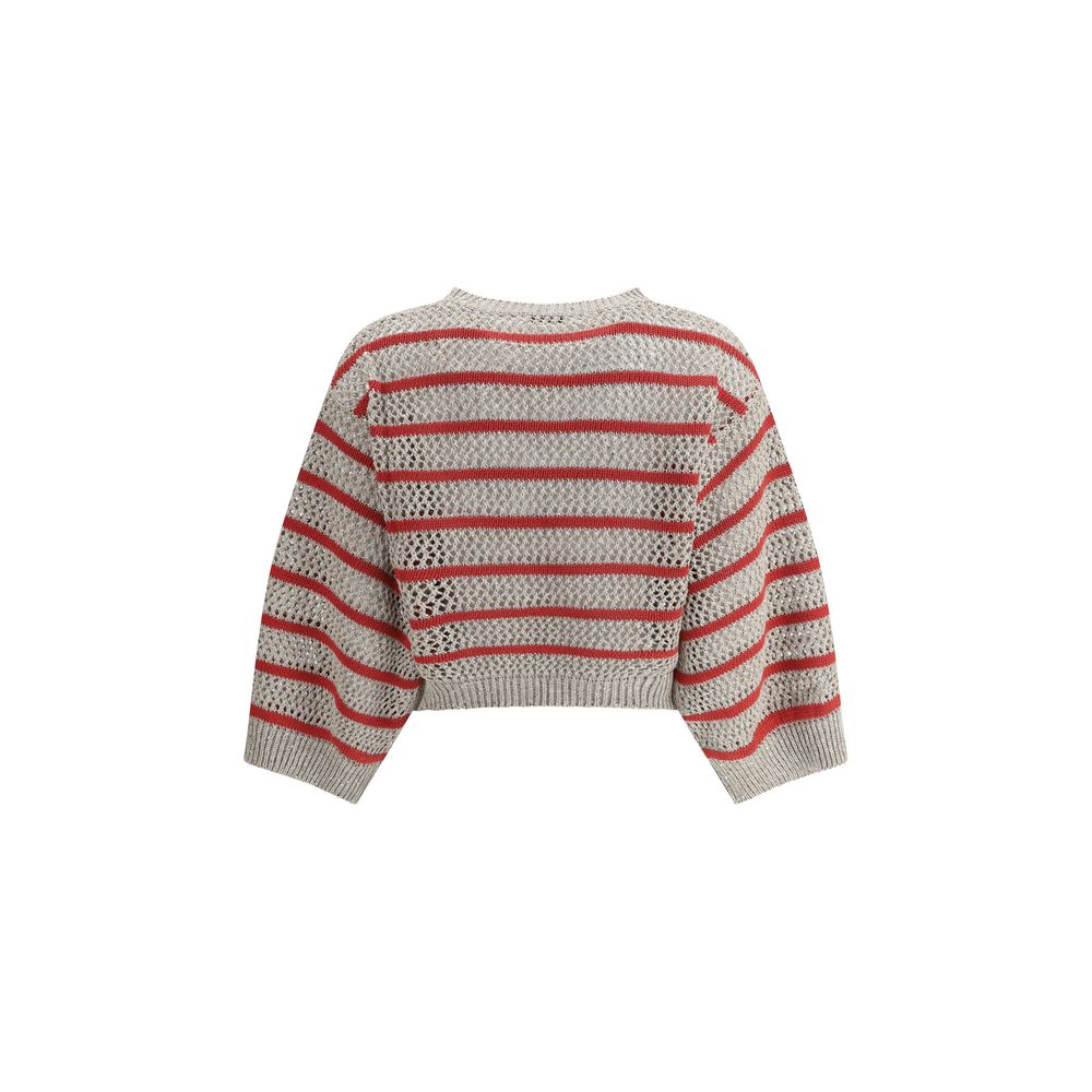 Brunello Cucinelli Sweater in perforated knit Brunello Cucinelli
