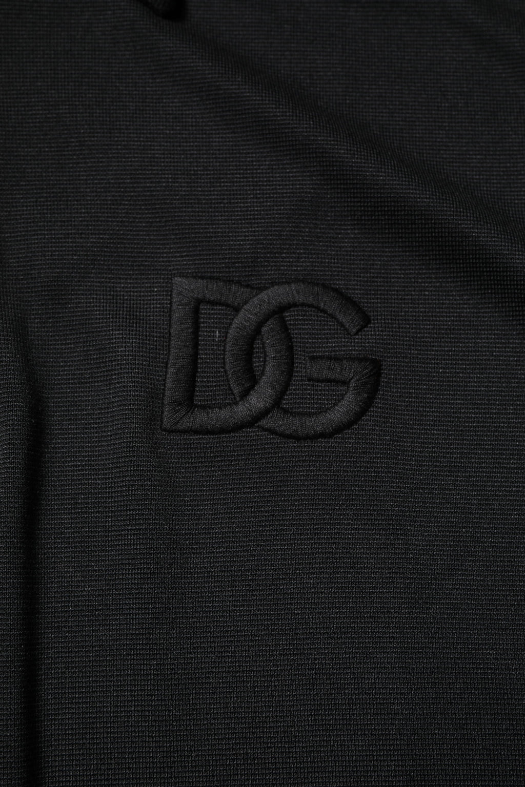 Dolce & Gabbana Black Polyester DG Logo Collared Polo T-shirt - Eljoys Fashion 