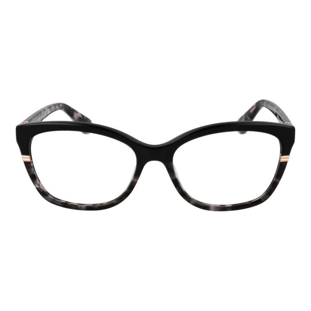 Black acetate glasses frames by Marciano by Guess, stylish eyewear with sleek design and clear lenses for a modern look.