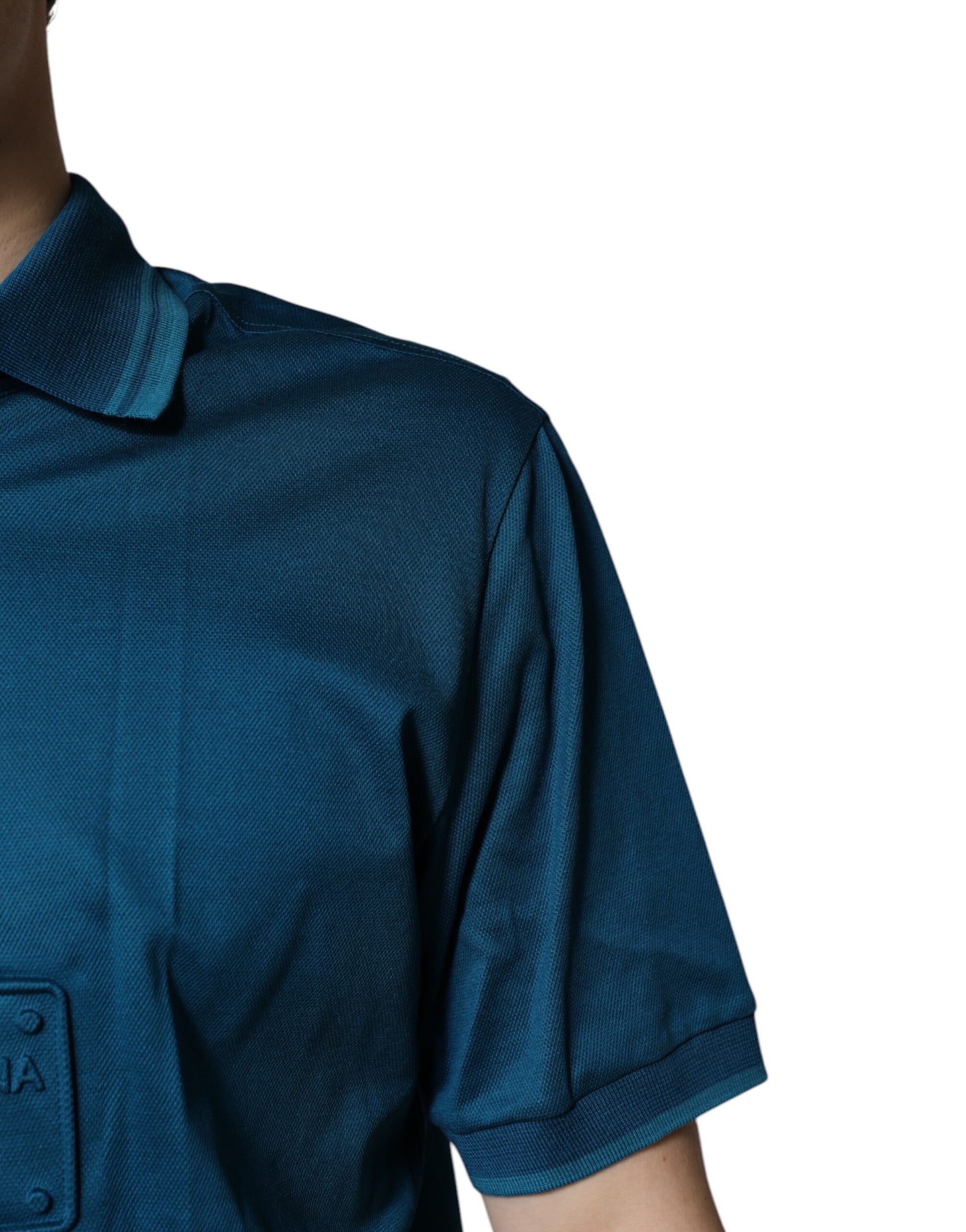 Dolce & Gabbana Blue Logo Cotton Men Polo Shirt T-shirt Dolce & Gabbana