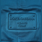 Dolce & Gabbana Blue Logo Cotton Men Polo Shirt T-shirt