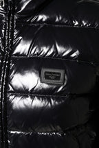 Dolce & Gabbana Black Logo Plaque Full Zip Puffer Jacket - Eljoys Fashion 