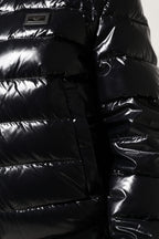 Dolce & Gabbana Black Logo Plaque Full Zip Puffer Jacket - Eljoys Fashion 