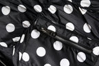 Dolce & Gabbana Black White Polka Dot Full Zip Puffer Jacket - Eljoys Fashion 