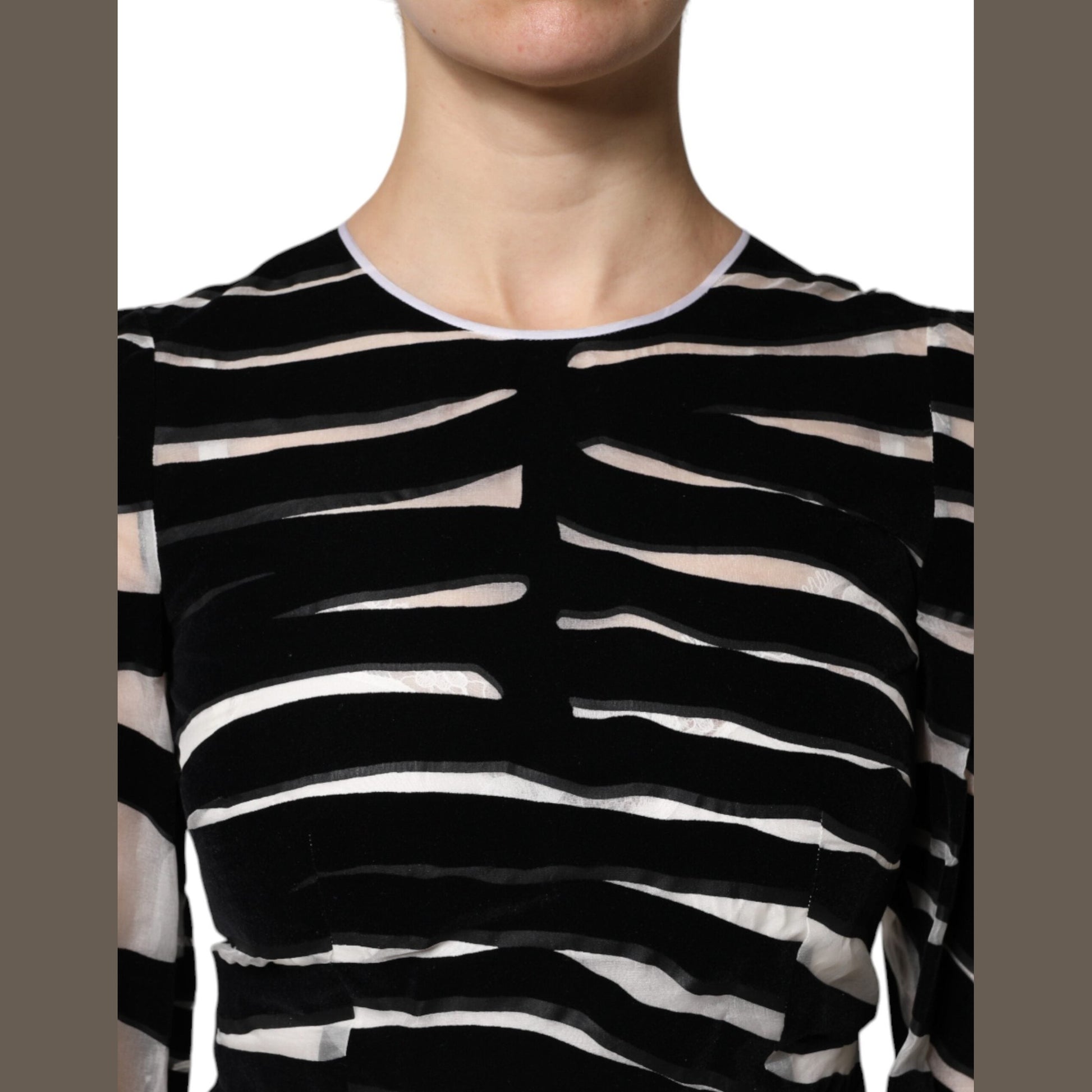 Dolce & Gabbana Black White Zebra A-line Sheath Mini Dress