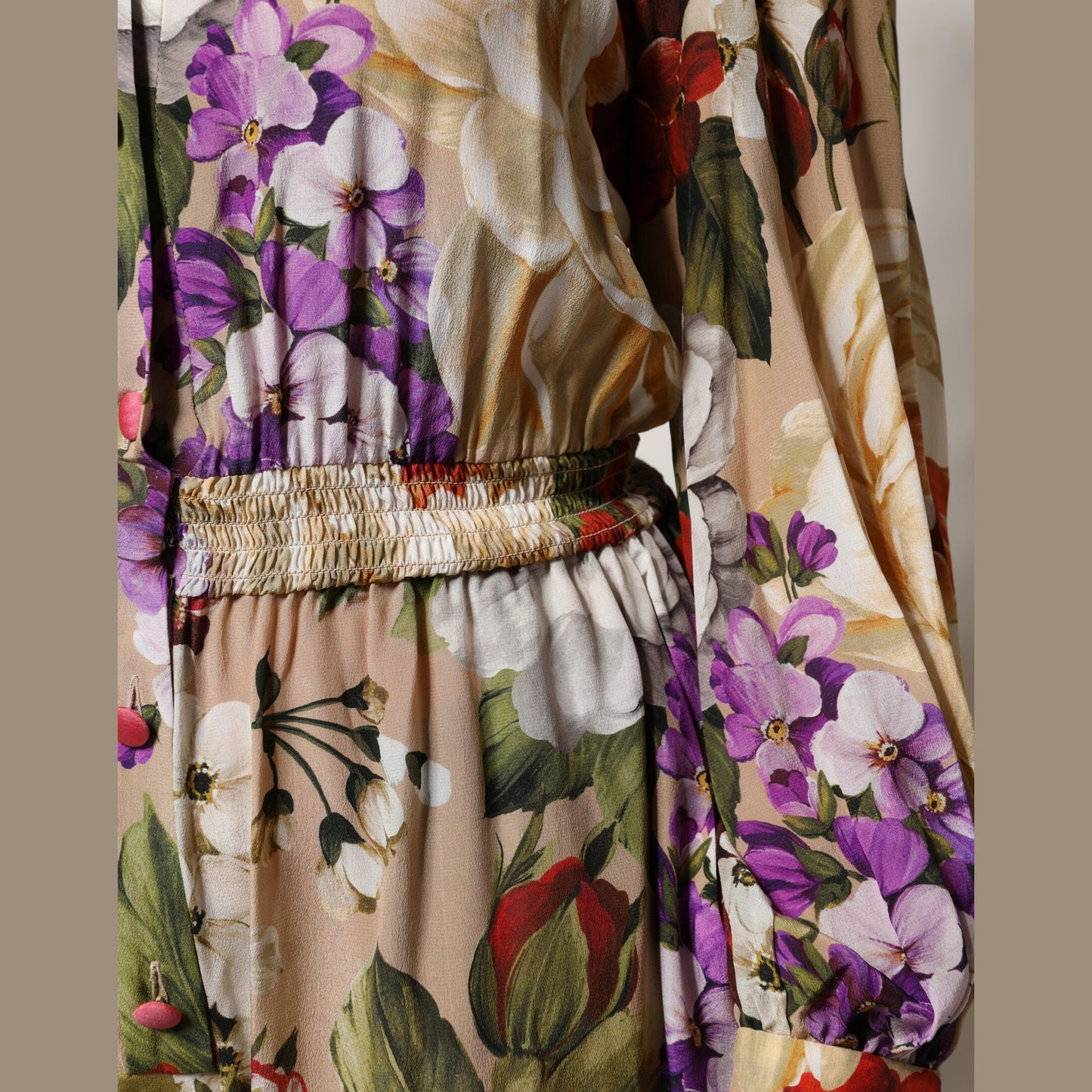Dolce & Gabbana Multicolor Floral Wide Leg Jumpsuit Dress