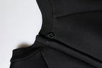 Dolce & Gabbana Black Cotton Long Sleeves A-line Mini Dress - Eljoys Fashion 