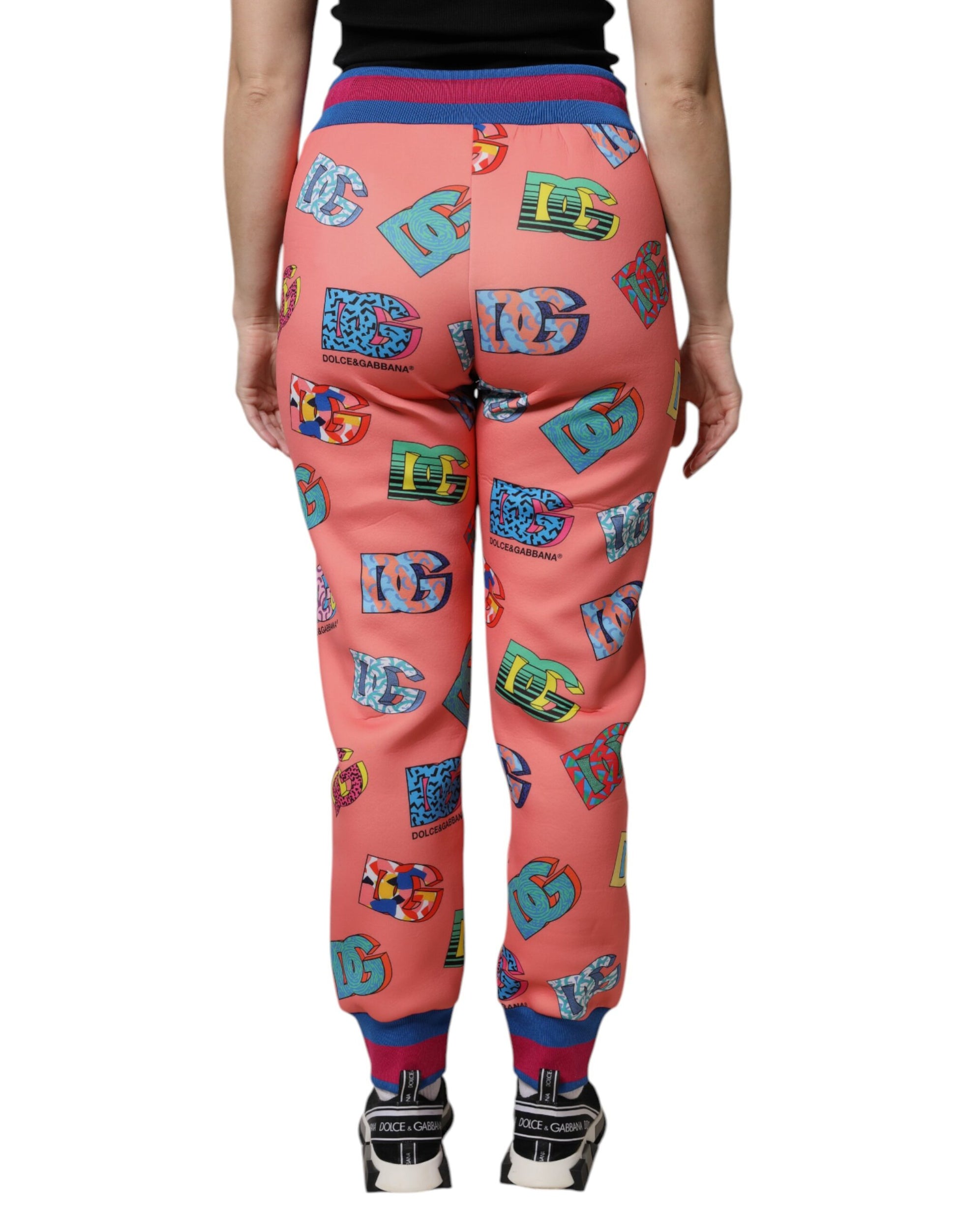 Dolce & Gabbana Pink Logo Monogram Jogger Sweatpants Pants Dolce & Gabbana