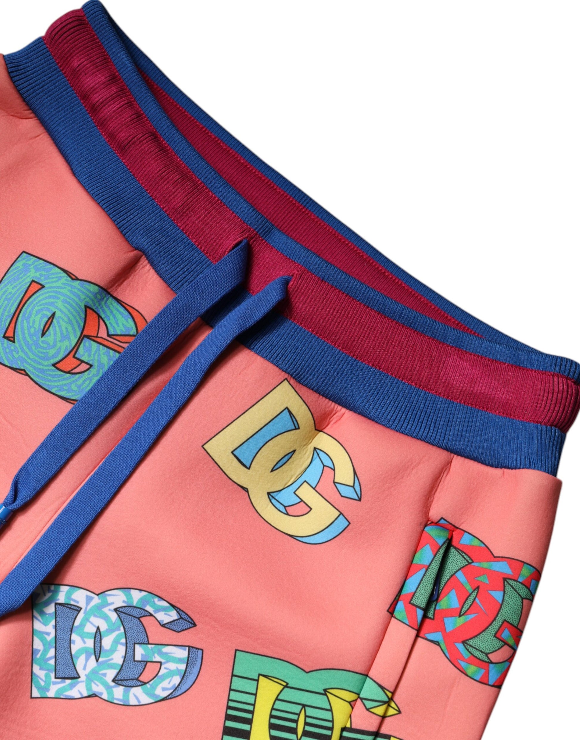 Dolce & Gabbana Pink Logo Monogram Jogger Sweatpants Pants Dolce & Gabbana