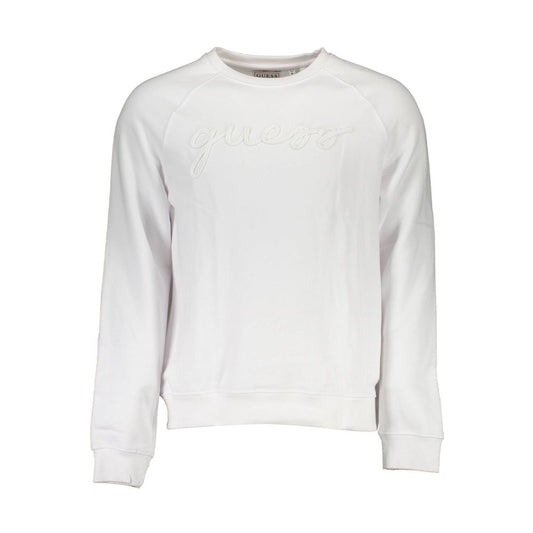 Guess Jeans White Cotton Unisex Sweatshirt Guess Jeans