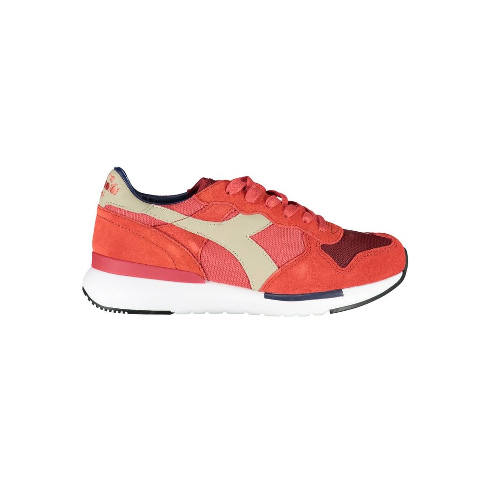 Diadora Red Leather Women Sneaker Diadora