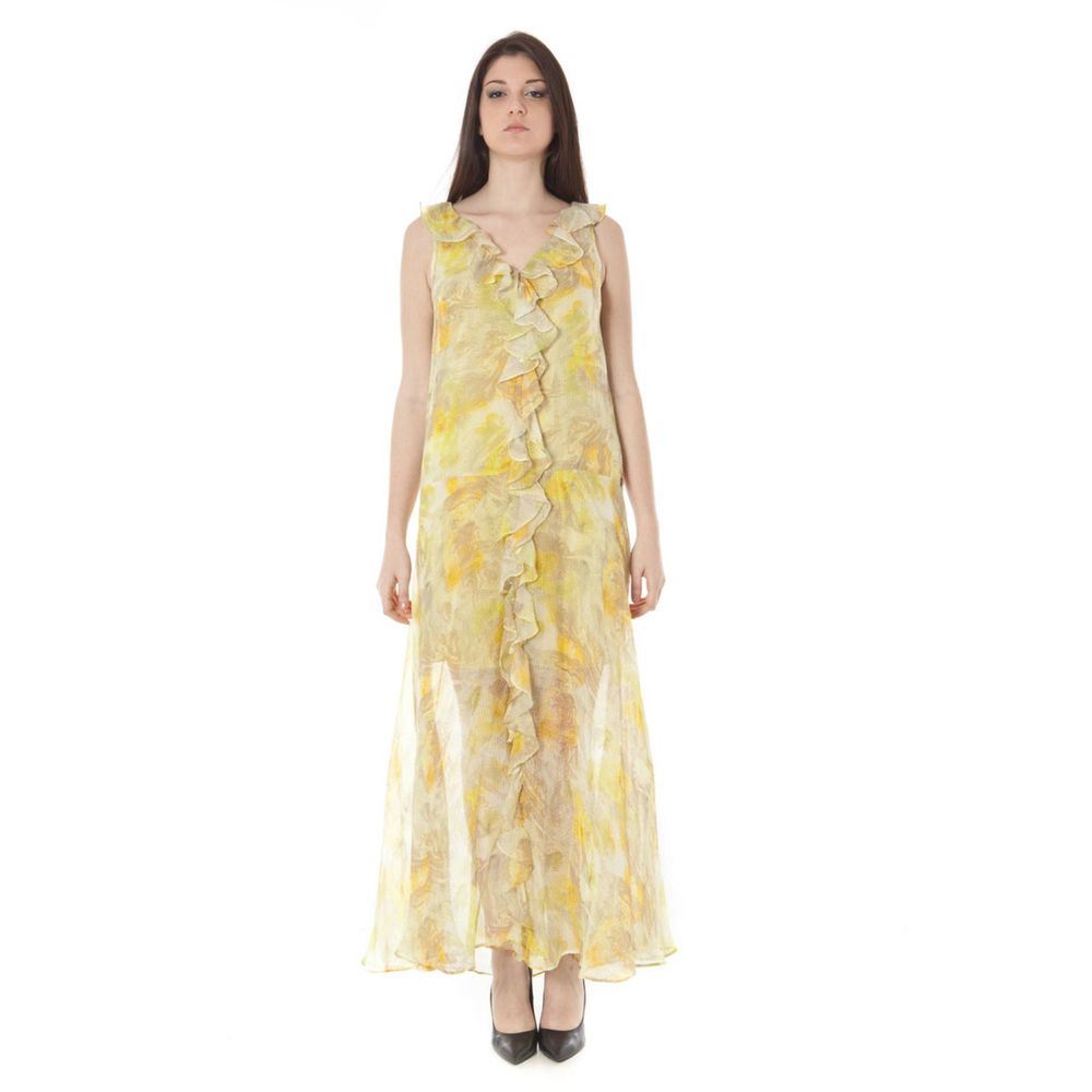 John Galliano Yellow Polyester Women Dress