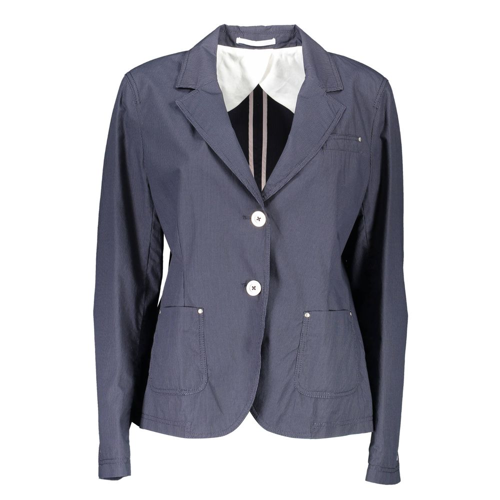 Gant Blue Cotton Women Jacket Gant