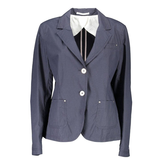 Gant Blue Cotton Women Jacket Gant