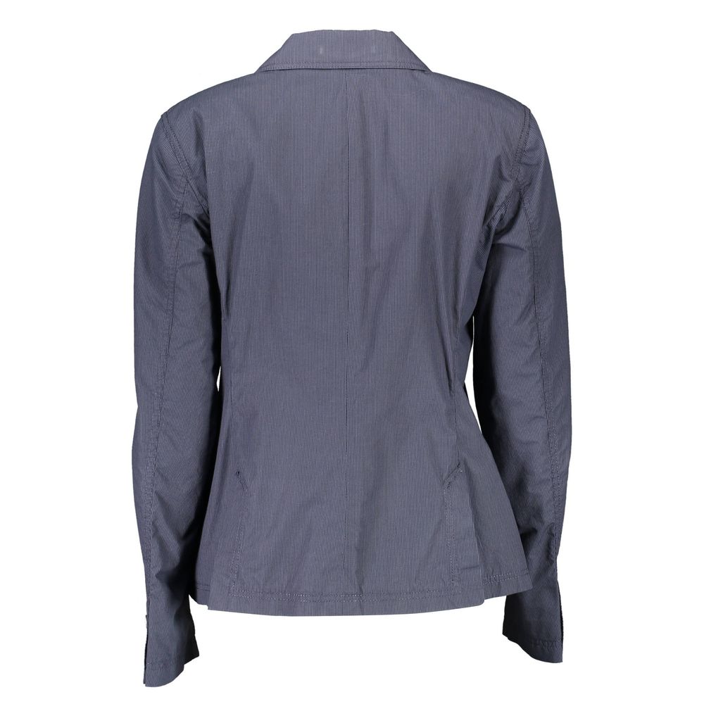 Gant Blue Cotton Women Jacket Gant
