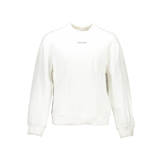 Calvin Klein White Cotton Unisex Sweatshirt Calvin Klein