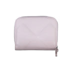 Purple Calvin Klein polyester women's wallet with multiple card slots and a sleek, minimalist design.