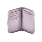 Calvin Klein purple polyester women’s wallet with multiple card slots and a sleek design.