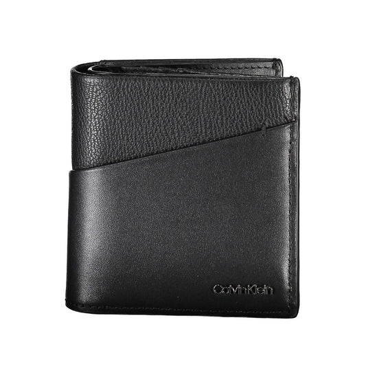 Calvin Klein Black Recycled Polyester Men Wallet Calvin Klein