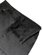 Dolce & Gabbana Gray Cotton Stretch Mid Waist Denim Mini Skirt