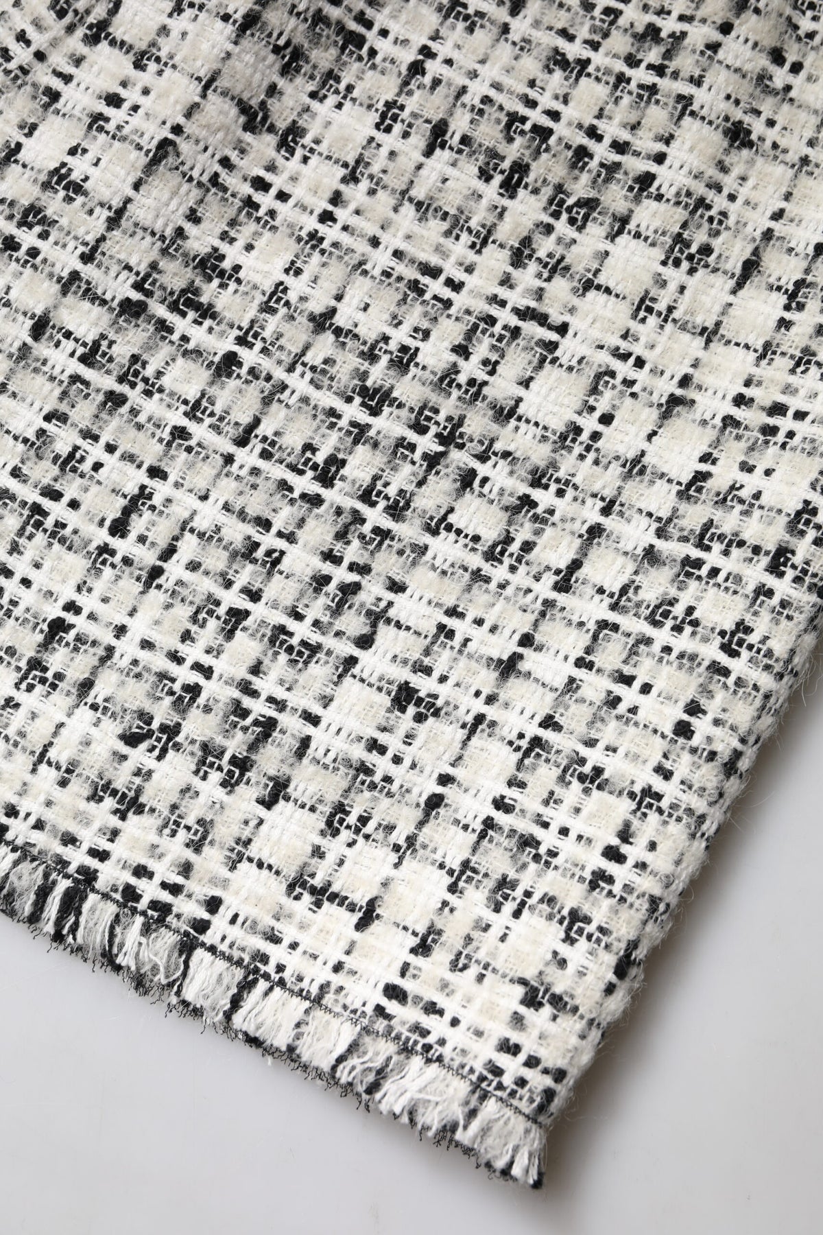 Dolce & Gabbana White Black High Waist Tartan Tweed Mini Skirt - Eljoys Fashion 