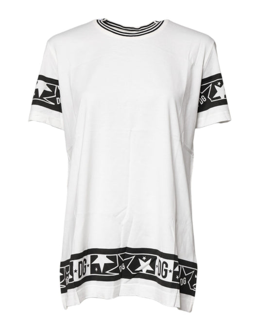 Dolce & Gabbana White #DGMillennials Cotton Crewneck T-shirt Dolce & Gabbana