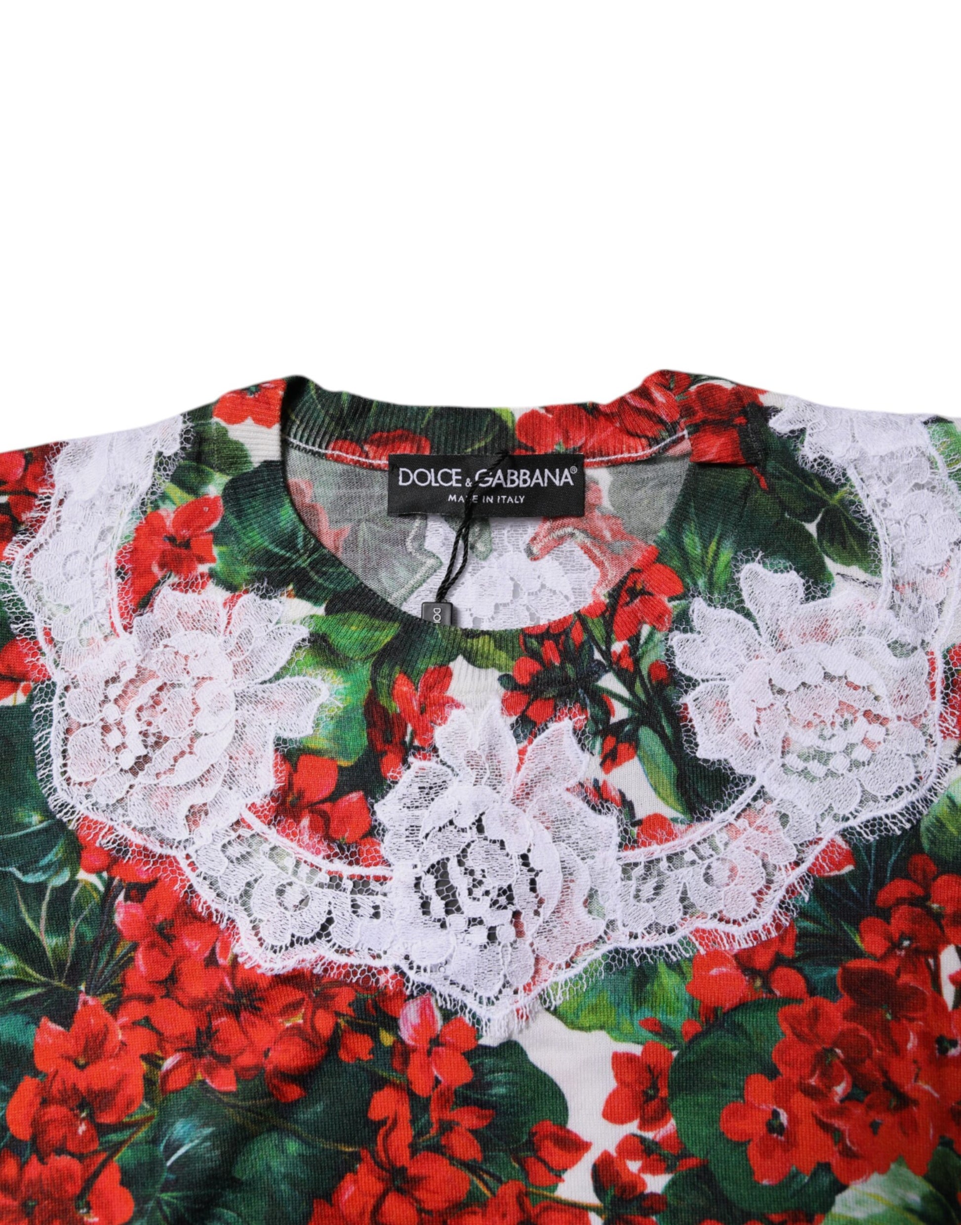 Dolce & Gabbana Multicolor Floral Lace Sleeveless Tank Top Dolce & Gabbana