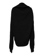 Dolce & Gabbana Black Cotton Crew Neck Sweatshirt Sweater - Eljoys Fashion 