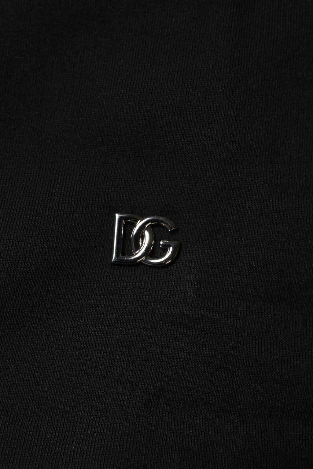 Dolce & Gabbana Black Cotton Crew Neck Sweatshirt Sweater - Eljoys Fashion 