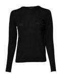 Dolce & Gabbana Black Wool Knit Crew Neck Pullover Sweater - Eljoys Fashion 
