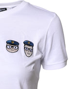 Dolce & Gabbana White #DGFamily Cotton Crew Neck T-shirt