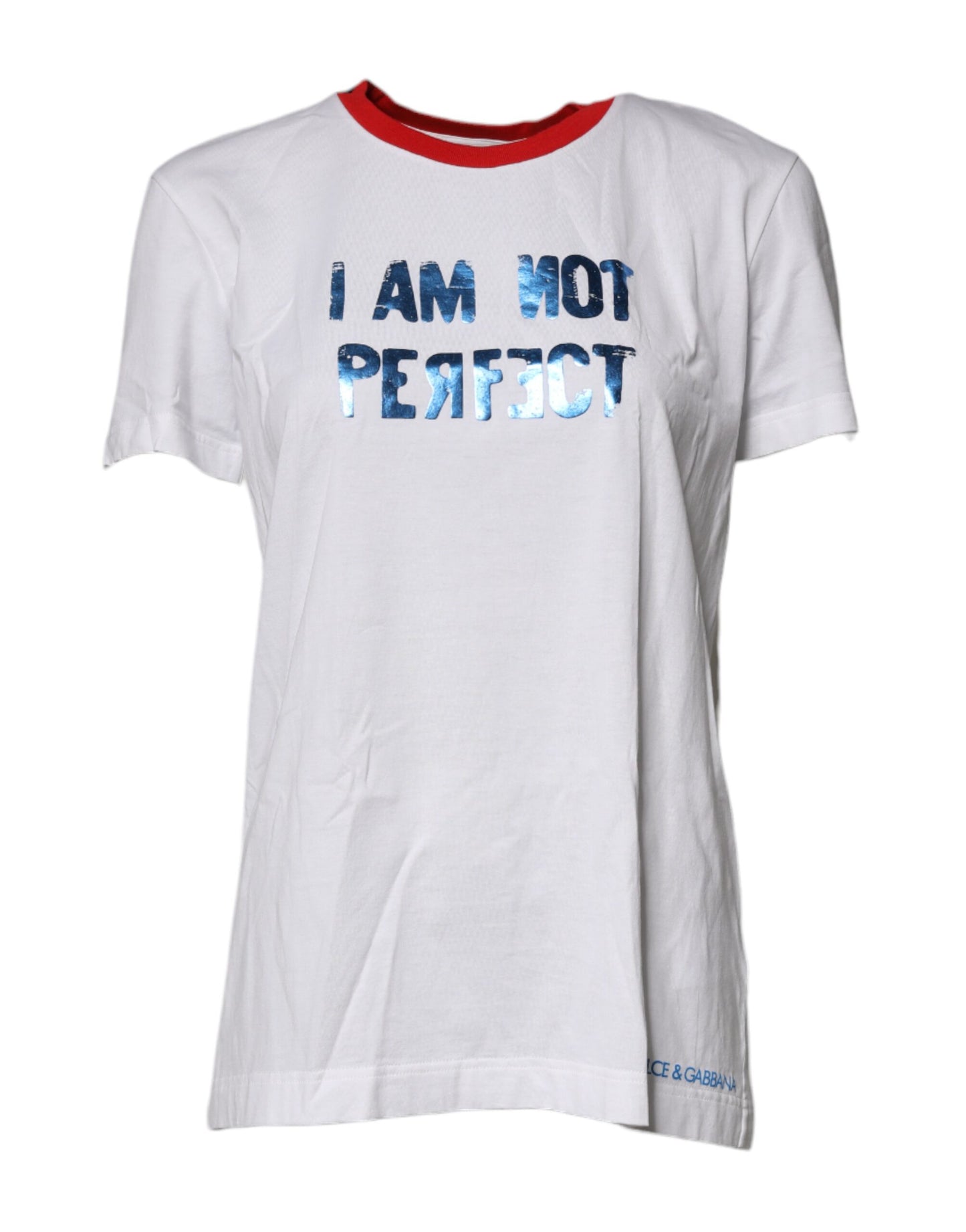 Dolce & Gabbana White Graphic Print Cotton Crew Neck T-shirt Dolce & Gabbana