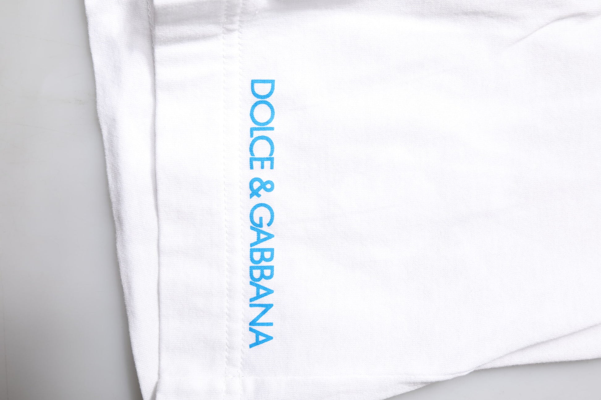 Dolce & Gabbana White Graphic Print Cotton Crew Neck T-shirt Dolce & Gabbana