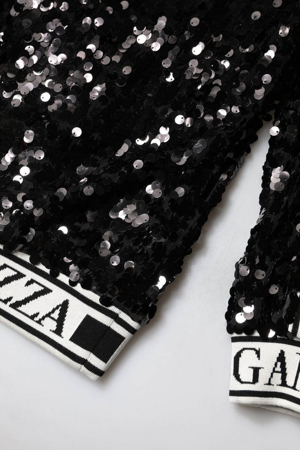 Dolce & Gabbana Black DG Queen Sequin Pullover Sweater - Eljoys Fashion 