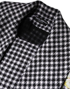 Dolce & Gabbana Black White Monochrome Patterned Floral Cape Jacket - Eljoys Fashion 