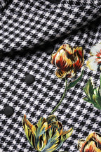 Dolce & Gabbana Black White Monochrome Patterned Floral Cape Jacket - Eljoys Fashion 