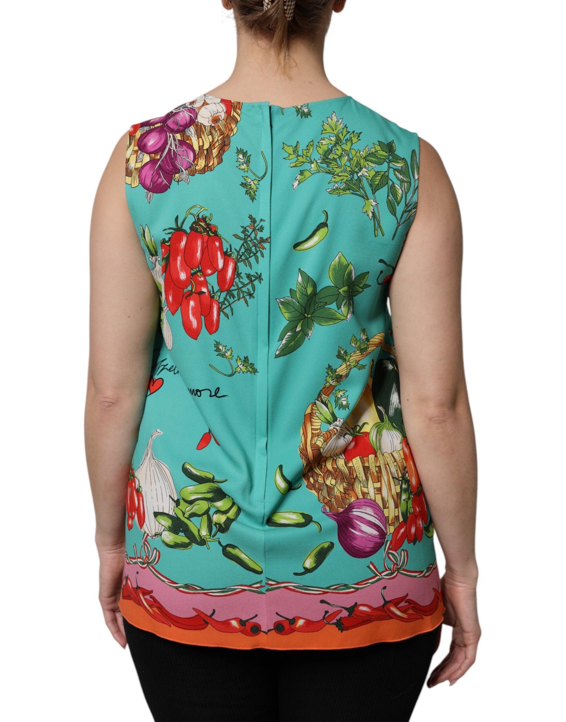 Dolce & Gabbana Multicolor Floral Silk Sleeveless Tank Top Dolce & Gabbana