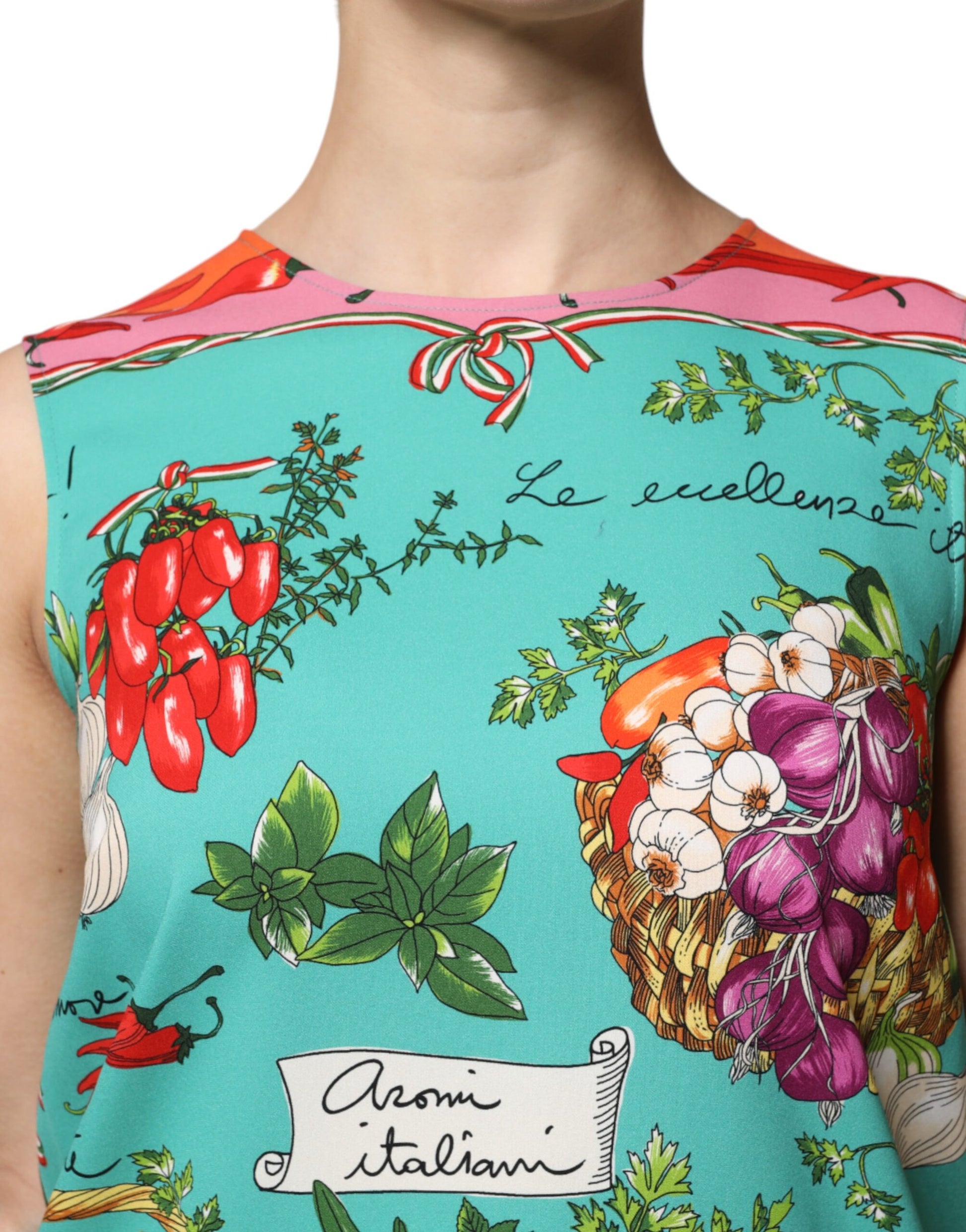 Dolce & Gabbana Multicolor Floral Silk Sleeveless Tank Top Dolce & Gabbana