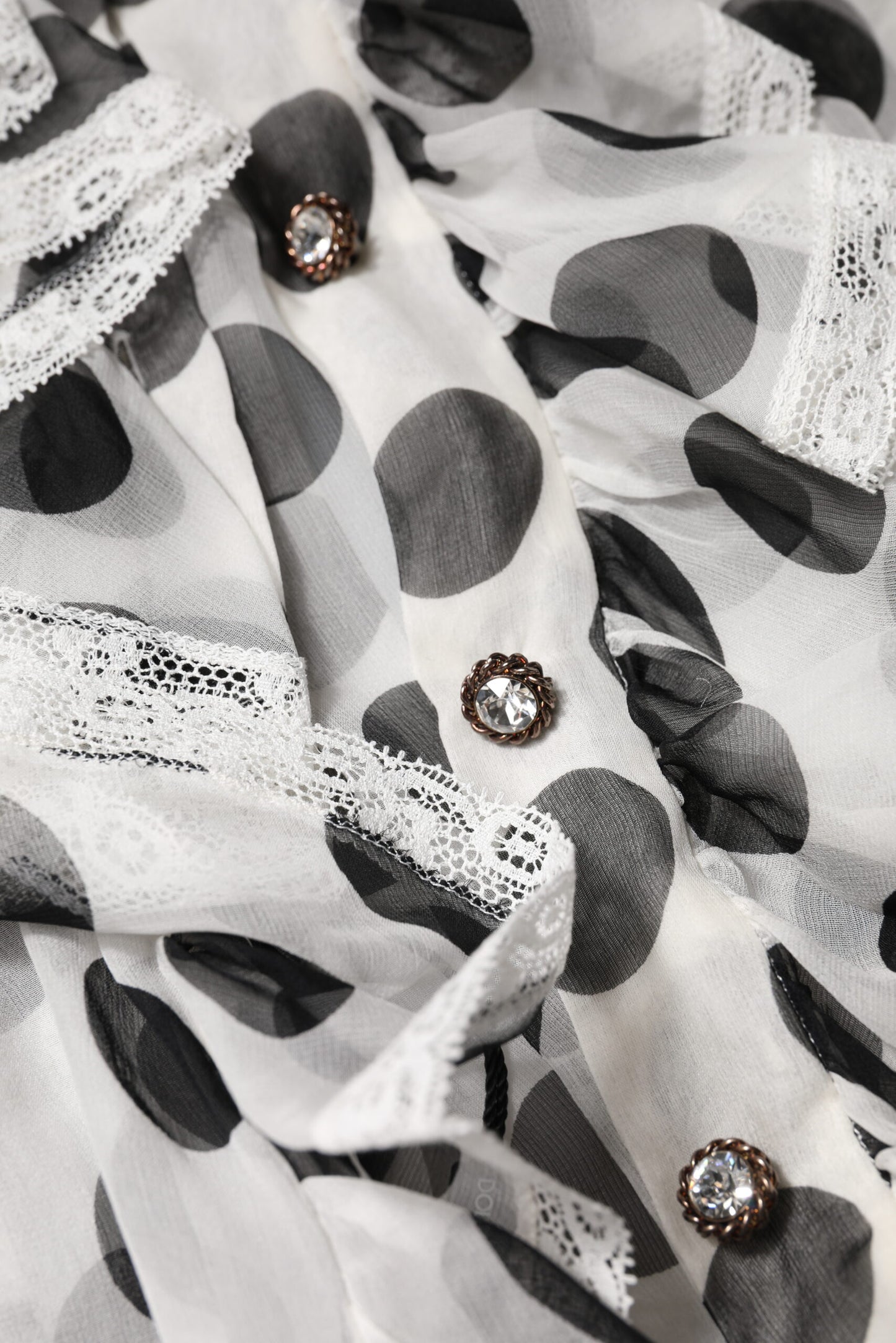 Dolce & Gabbana White Black Polka Dot Cotton Sleeveless Top Dolce & Gabbana