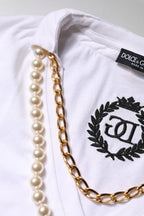 Dolce & Gabbana White Necklace Cotton Short Sleeve T-shirt