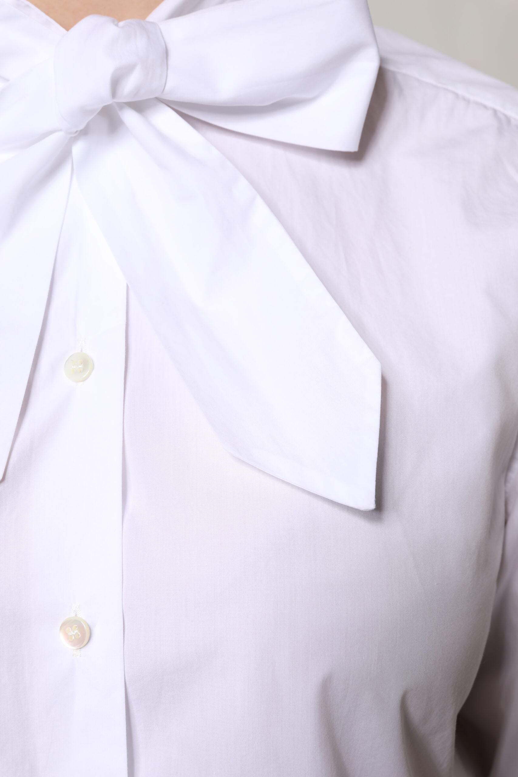 Dolce & Gabbana White Ascot Collar Long Sleeve Blouse Top Dolce & Gabbana